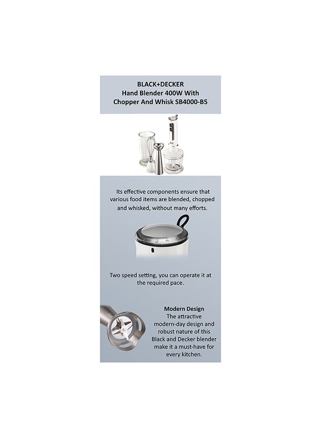 4-in-1 Stem Hand Blender with Chopper Bowl and Whisk SB4000-B5 White - v1634537779/N18197814A_7