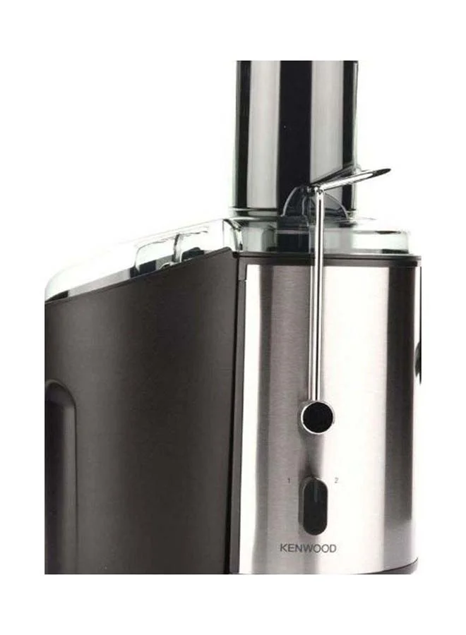 KENWOOD Juicer, 75mm Feeding Tube, 2 Speeds, Juice Container, 2L Pulp Container, Anti Drip, Safety Lock, 2 L 800 W OWJEM02.A0BK Black/Silver