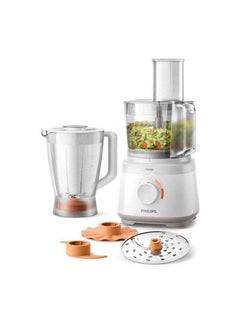 Philips Daily Collection Compact Food Processor 1.5 L 700.0 W HR7320/01 White/Clear/Orange  - Image 2