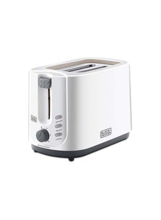 2-Slice Cool Touch Bread Toaster, Adjustable Browning Control, Defrost/Reheat/Cancel Functions, Removable Crumb Tray, Cord Wrap, Sleek and Compact, 750 W ET125-B5 White/Grey - v1634537815/N41010064A_1