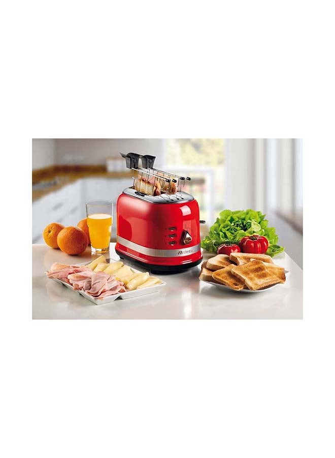Ariete - Moderna 2 Slice Toaster, Defrost, Heating & Cooking Function 815.0 W 149/10 Red - Image 1
