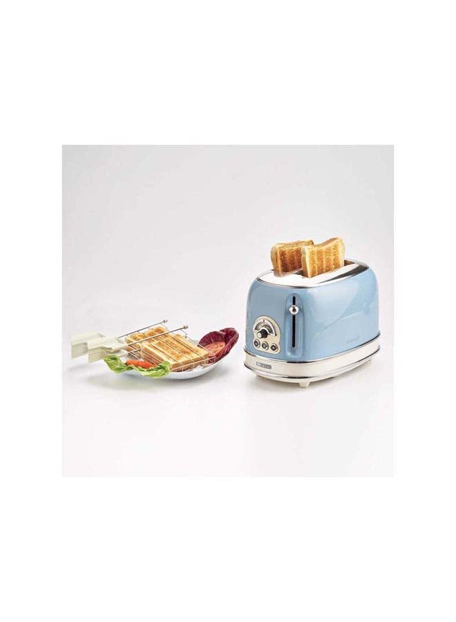 أريتي ماكينة تحميص خبز كلاسيكية تتسع لشريحتين 810.0 W 155 أزرق / فضي - Image 1