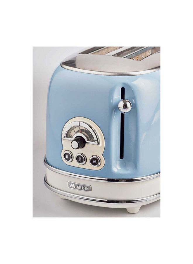 أريتي ماكينة تحميص خبز كلاسيكية تتسع لشريحتين 810.0 W 155 أزرق / فضي - Image 3
