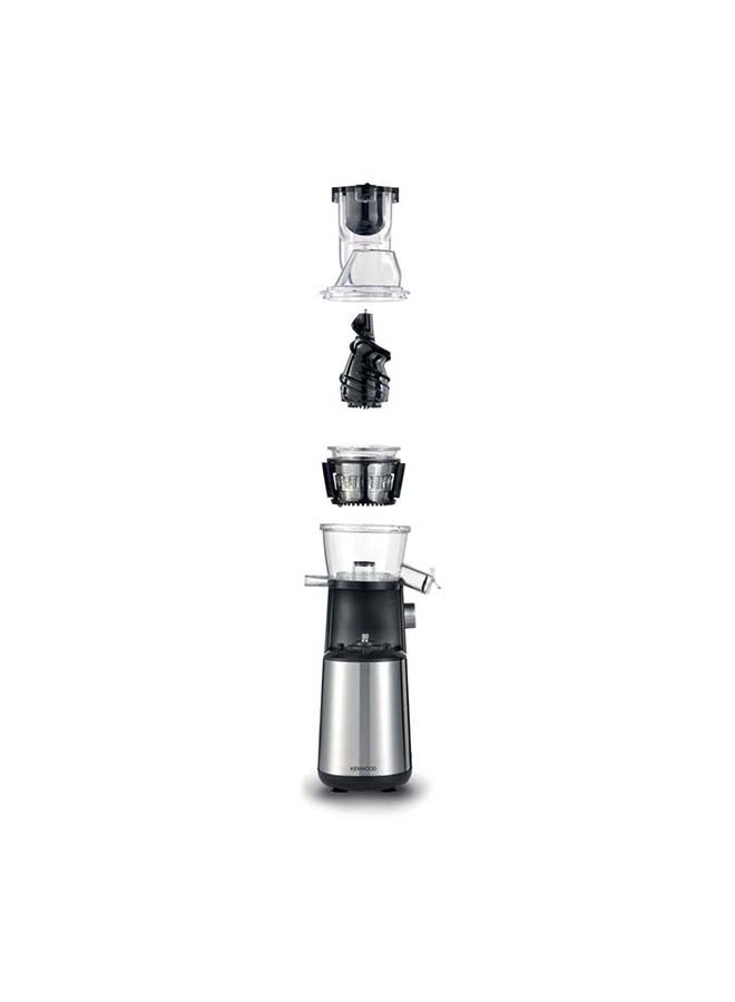 KENWOOD - Slow Juicer – 75mm Wide Feed Tube for Whole Fruits, 1L Juice & Pulp Containers, Easy Clean, Maximum Nutrient Extraction 0.8 L 400 W JMM70.000BK Silver - Image 1