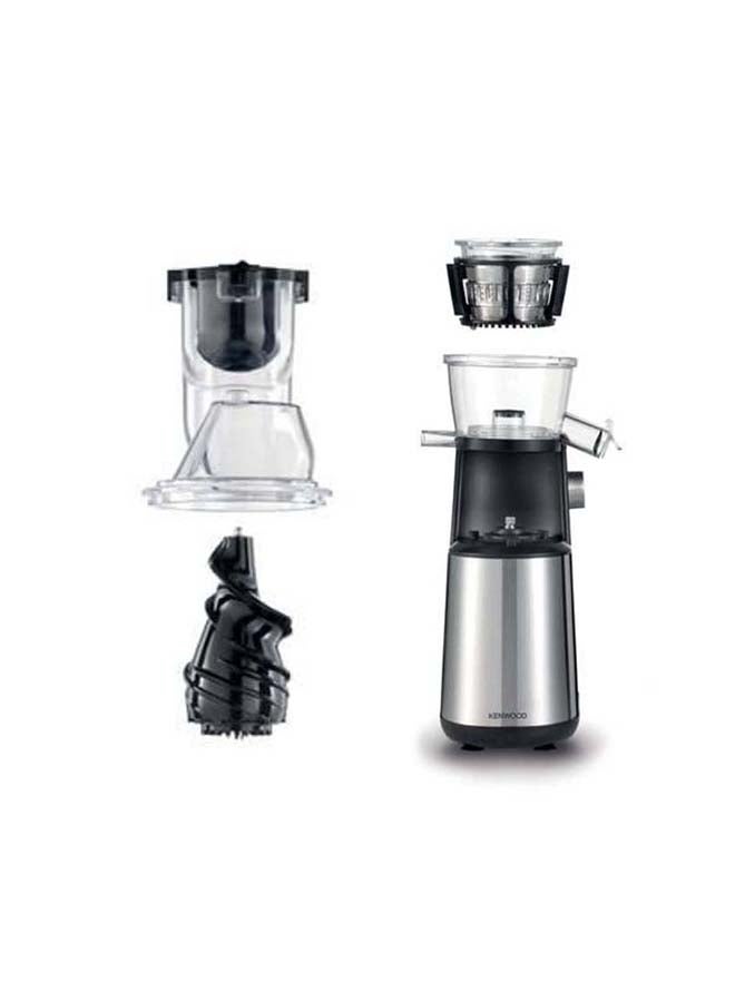 KENWOOD - Slow Juicer – 75mm Wide Feed Tube for Whole Fruits, 1L Juice & Pulp Containers, Easy Clean, Maximum Nutrient Extraction 0.8 L 400 W JMM70.000BK Silver - Image 1