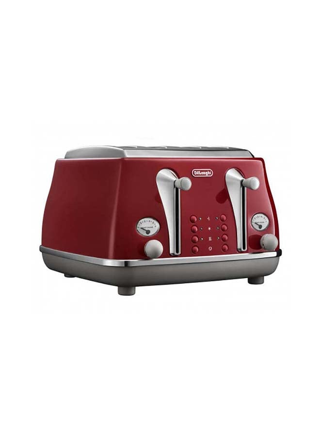 De'Longhi - Icona Capitals 4-Slice Toaster 1800 W CTOC4003.R Red - Image 1
