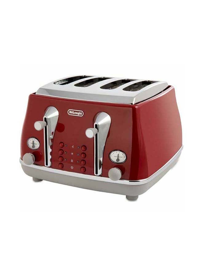 De'Longhi - Icona Capitals 4-Slice Toaster 1800 W CTOC4003.R Red - Image 1