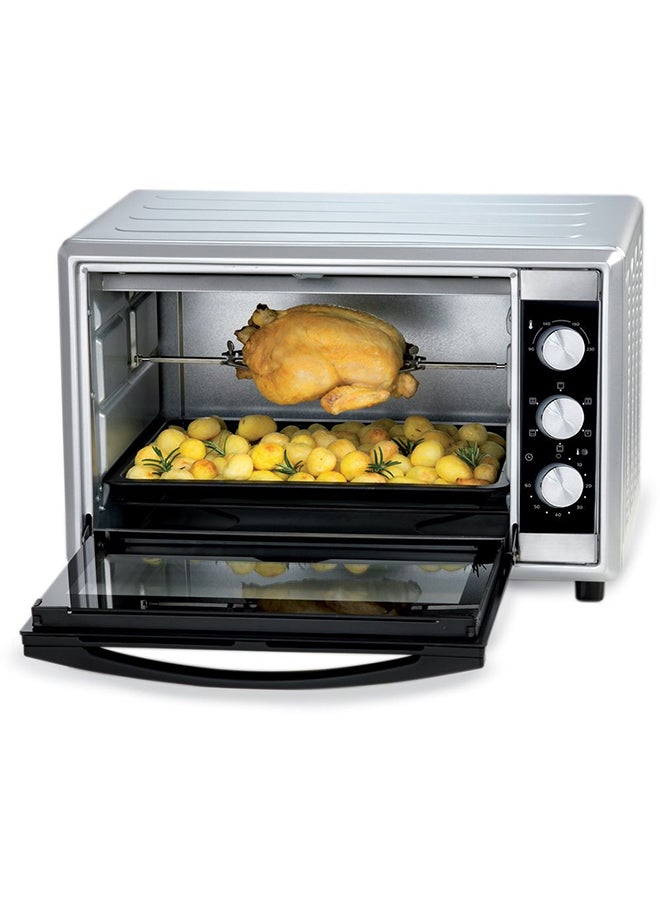 Oven, Grill, Double Glass Door, Rotisserie Function, Convection Function, 60 Minutes Timer, 6 Adjustable Cooking Positions, Rotisserie Attachments 70 L 2200 W MOM70.000SS Silver