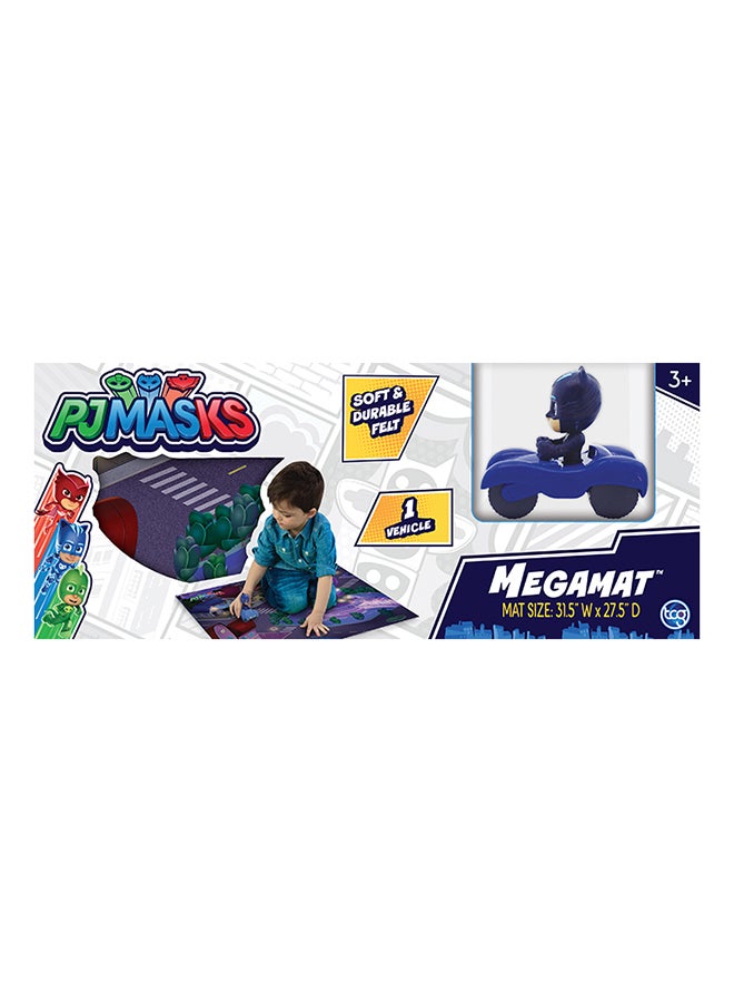 PJMASKS - Kids Felt Megamat With Vehicle 31.5x27.5inch - Image 1