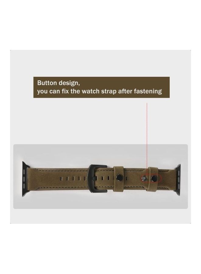 HuHa Replacement Watchband For Apple Watch 5 & 4 40mm/3 & 2 & 1 38mm Army Green - Image 3