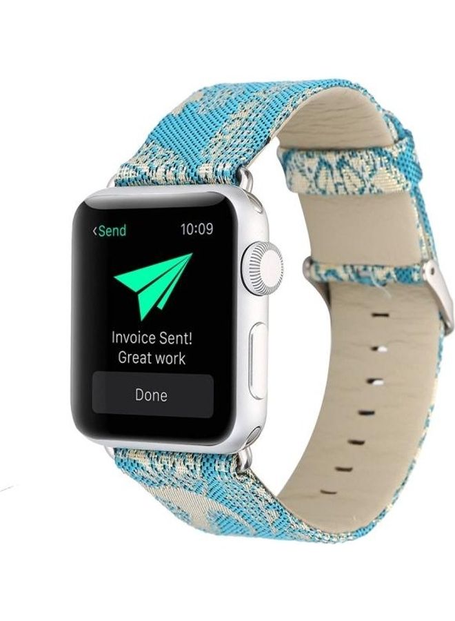 HuHa Retro Watch Band for Apple Watch Series 3 & 2 & 1 38mm Azure - Image 4