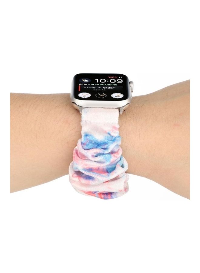 HuHa Flannel Hair Ring Replacement Watchband For Apple Watch Series 7 41mm/6 & SE & 5 & 4 40mm/3 & 2 & 1 38mm Multicolour - Image 5