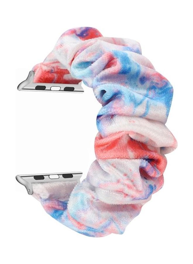 HuHa Flannel Hair Ring Replacement Watchband For Apple Watch Series 7 41mm/6 & SE & 5 & 4 40mm/3 & 2 & 1 38mm Multicolour - Image 1