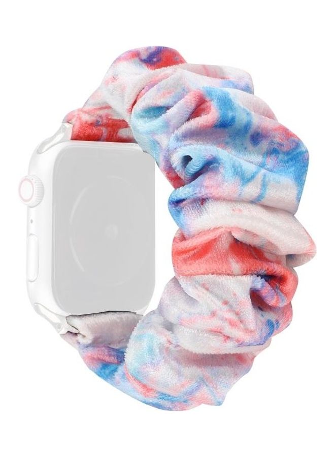 HuHa Flannel Hair Ring Replacement Watchband For Apple Watch Series 7 41mm/6 & SE & 5 & 4 40mm/3 & 2 & 1 38mm Multicolour - Image 4