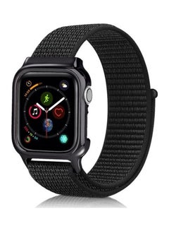 Watch Strap With Frame  For Apple Watch Series 5 & 4 40mm All Black
