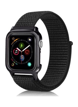 Watch Strap With Frame  For Apple Watch Series 5 & 4 40mm All Black - v1634540079/N51415527A_1