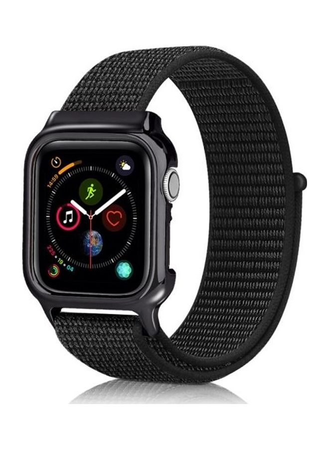 HuHa - Watch Strap With Frame  For Apple Watch Series 5 & 4 40mm All Black - Image 1