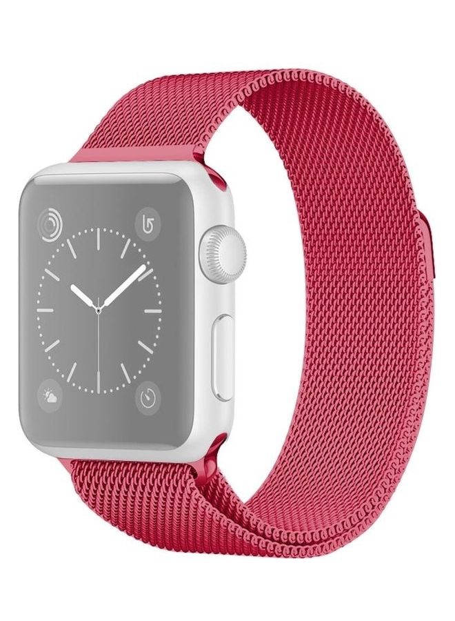 HuHa Replacement Watch Band For Apple Watch Series 7 41mm/6 & SE & 5 & 4 40mm/3 & 2 & 1 38mm Bright Pink - Image 1