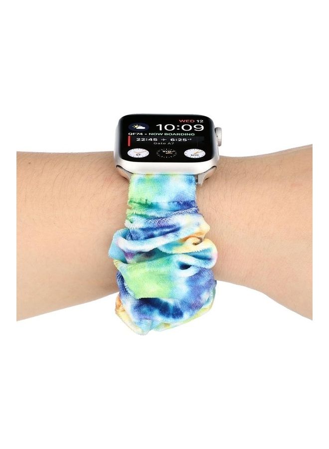 HuHa Flannel Hair Ring Replacement Watchband For Apple Watch Series 7 41mm/6 & SE & 5 & 4 40mm/3 & 2 & 1 38mm Multicolour - Image 5