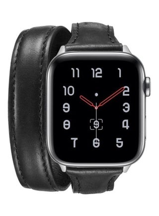 Double Loop Replacement Wrist Strap Watchband For Apple Watch Series Wacth 5/4 40mm & 3/2/1 38mm Black - v1634540136/N51416082A_1