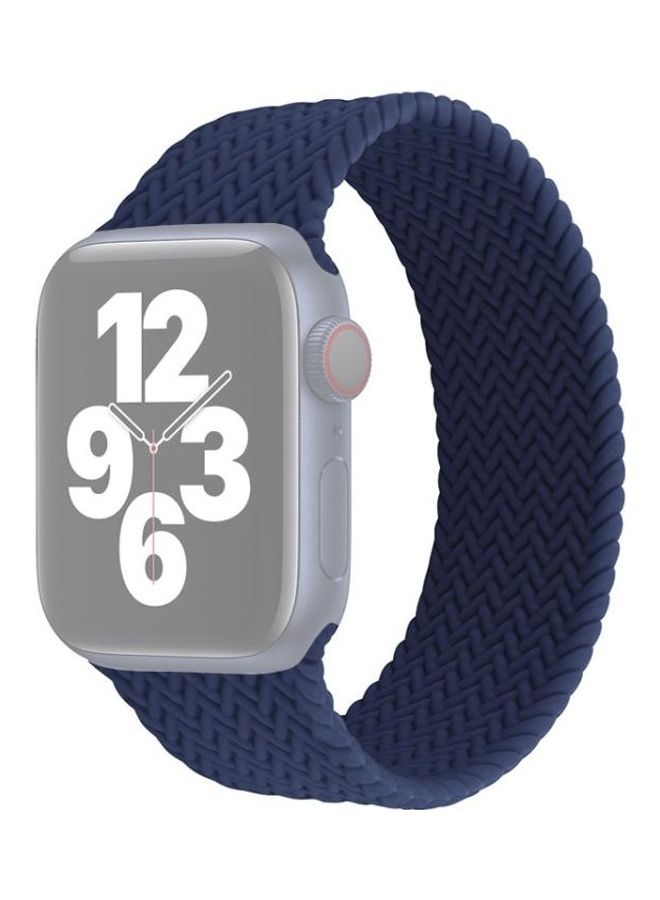 HuHa Single Turn Woven Pattern Watchband For Apple Watch Series 7 41mm/6 & SE & 5 & 4 40mm/3 & 2 & 1 38mm Blue  - Image 1