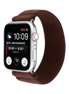 HuHa Replacement Strap Watchband For Apple Watch Series 7 45mm/6 & SE & 5 & 4 44mm/3 & 2 & 1 42mm Coffee  - Image 2