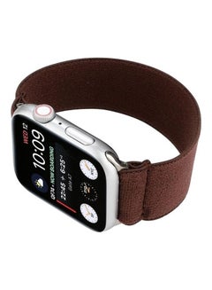 HuHa Replacement Strap Watchband For Apple Watch Series 7 45mm/6 & SE & 5 & 4 44mm/3 & 2 & 1 42mm Coffee  - Image 3