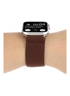 HuHa Replacement Strap Watchband For Apple Watch Series 7 45mm/6 & SE & 5 & 4 44mm/3 & 2 & 1 42mm Coffee  - Image 4