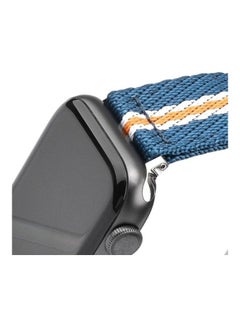 HuHa Replacement Strap Watchband For Apple Watch Series 7 45mm/6 & SE & 5 & 4 44mm/3 & 2 & 1 42mm Blue/Beige  - Image 3