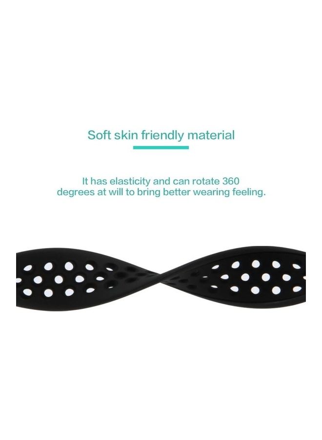 HuHa - Elastic Watchband For Apple Watch Series 7 45mm/6 & SE & 5 & 4 44mm/3 & 2 & 1 42mm Black - Image 1