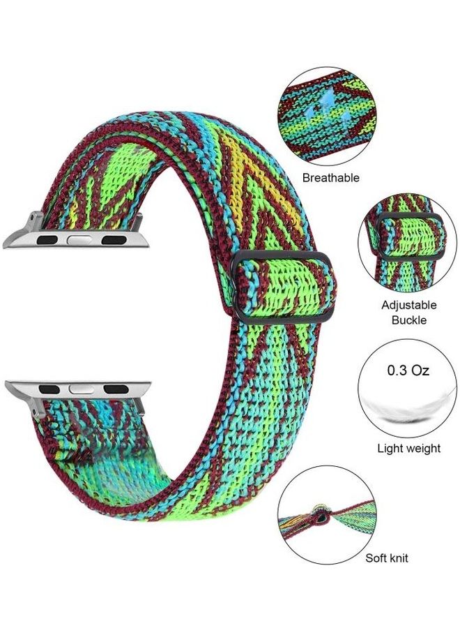Elastic Watch Strap For Apple Watch Series 7 41mm/6 & SE & 5 & 4 40mm/3 & 2 & 1 38mm Multicolour