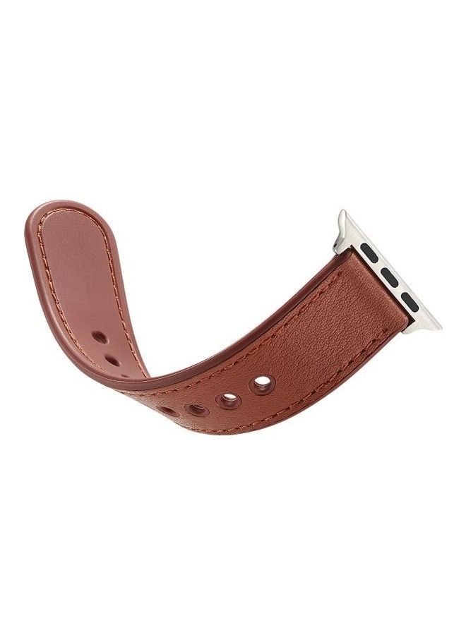 HuHa Watchband For Apple Watch Series 7 41mm/6 & SE & 5 & 4 40mm/3 & 2 & 1 38mm Brown - Image 2