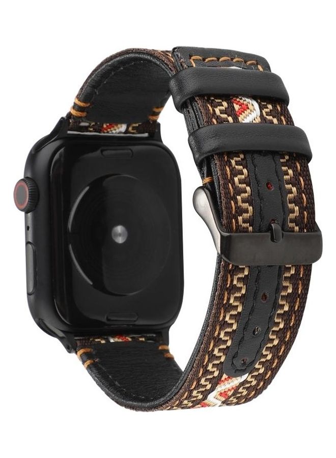 هوها سوار بديل بتصميم تراثي لساعة ابل سيريس 7 مقاس 41 ملم/6 وSE  و5 و4 مقاس 40 ملم/3 و2 و1 مقاس 38 ملم بوهيميا - Image 2