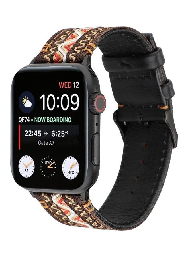 هوها سوار بديل بتصميم تراثي لساعة ابل سيريس 7 مقاس 41 ملم/6 وSE  و5 و4 مقاس 40 ملم/3 و2 و1 مقاس 38 ملم بوهيميا - Image 3