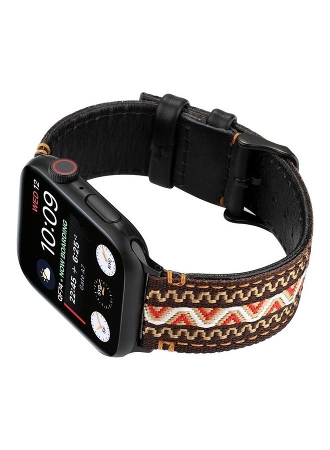 هوها سوار بديل بتصميم تراثي لساعة ابل سيريس 7 مقاس 41 ملم/6 وSE  و5 و4 مقاس 40 ملم/3 و2 و1 مقاس 38 ملم بوهيميا - Image 4