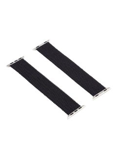 HuHa Single Turn Woven Watchband For Apple Watch Series 7 45mm/6 & SE & 5 & 4 44mm/3 & 2 & 1 42mm Black  - Image 2