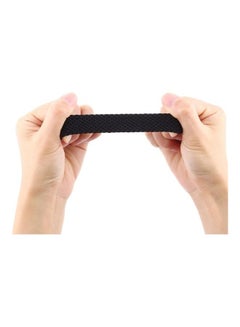 HuHa Single Turn Woven Watchband For Apple Watch Series 7 45mm/6 & SE & 5 & 4 44mm/3 & 2 & 1 42mm Black  - Image 3