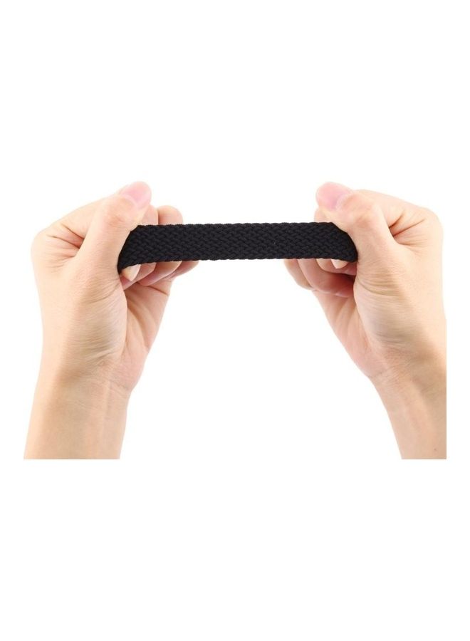 HuHa - Single Turn Woven Watchband For Apple Watch Series 7 45mm/6 & SE & 5 & 4 44mm/3 & 2 & 1 42mm Black - Image 1