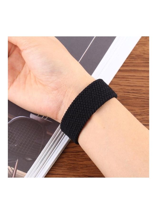 HuHa - Single Turn Woven Watchband For Apple Watch Series 7 45mm/6 & SE & 5 & 4 44mm/3 & 2 & 1 42mm Black - Image 1