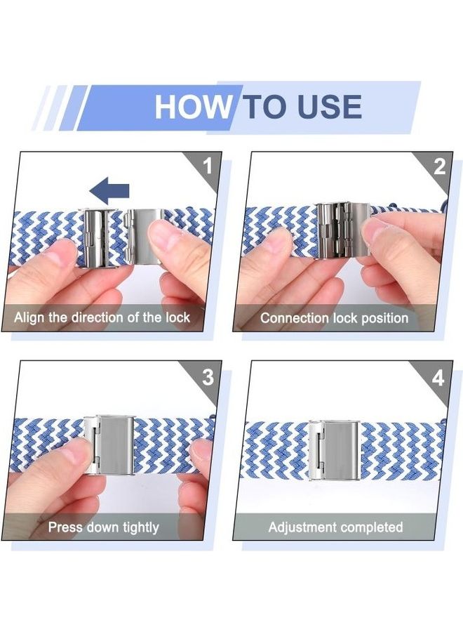 HuHa Replacement Watchbands For Apple Watch Series 7 45mm/6 & SE & 5 & 4 44mm/3 & 2 & 1 42mm Blue - Image 5