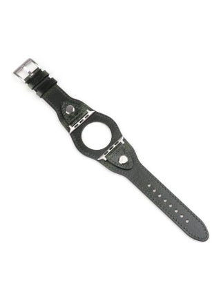Watchband For Apple Watch Series 7 6 & SE & 5 & 4 3 & 2 & 1 Discolored Oil Wax Green - v1634540526/N51418283A_1