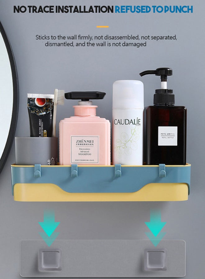 فاشون هوم رف تخزين متعدد الوظائف يثبت على الحائط متعدد الألوان 30x10x6سم - Image 3