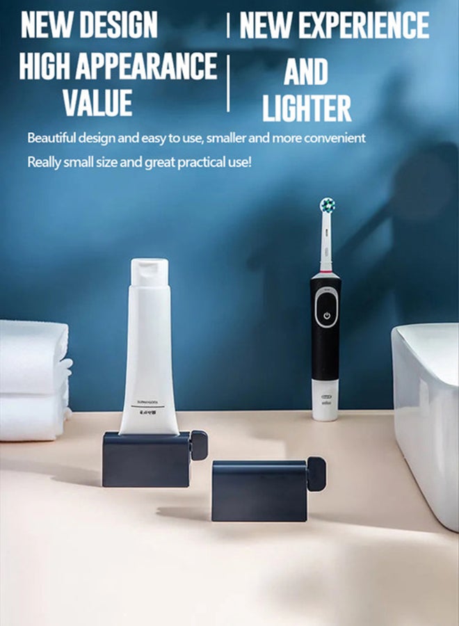 fashionhome Rolling Toothpaste Squeezer Holder Dispenser For Bathroom Dark Blue 85x30x45mm  - Image 2