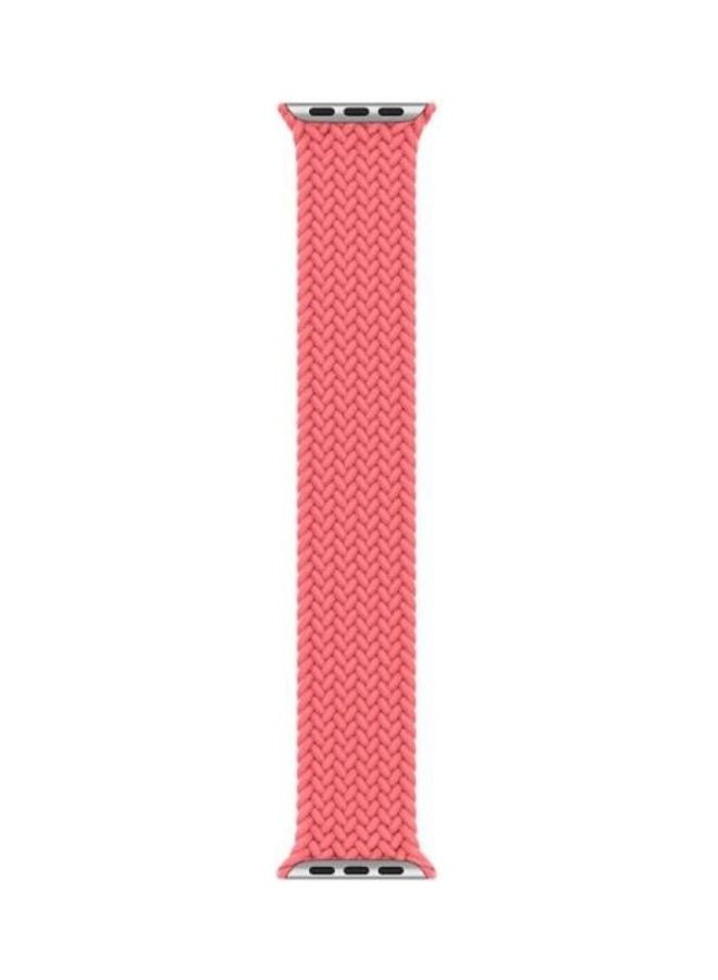 HuHa Nylon Single-turn Braided Watchband for Apple Watch Series 7/6/SE/5/4/3/2/1 38/40/41mm, Length:S 130mm Pink - Image 2