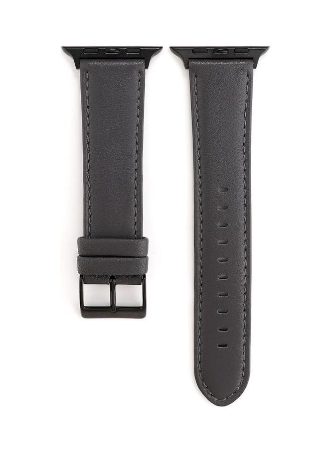HuHa - Ethnic Replacement Watchband For Apple Watch Series 1/2/3/4/5/6/7/SE 38-40-41mm Grey - Image 1