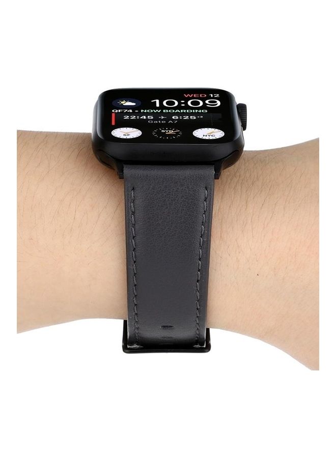 HuHa - Ethnic Replacement Watchband For Apple Watch Series 1/2/3/4/5/6/7/SE 38-40-41mm Grey - Image 1