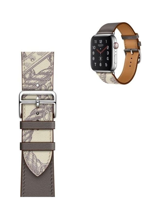 HuHa Ethnic Replacement Watchband For Apple Watch Series 1/2/3/4/5/6/7/SE 38/40/41mm Grey - Image 1