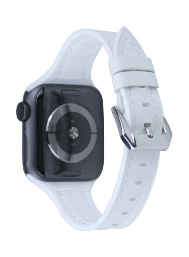 HuHa Ethnic Replacement Watchband For Apple Watch Series 1/2/3/4/5/6/7/SE 38/40/41mm White - Image 5