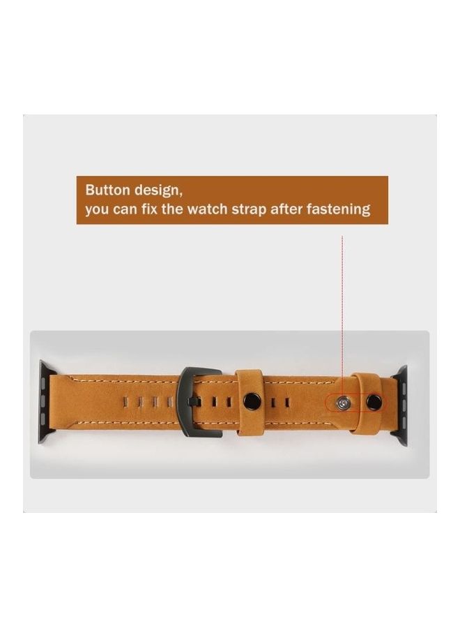 HuHa Replacement Watch Band For Apple Watch 5 & 4 40mm/3 & 2 & 1 38mm Brown - Image 3