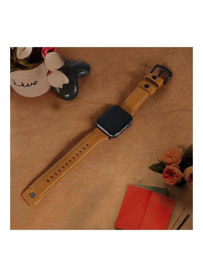 HuHa Replacement Watch Band For Apple Watch 5 & 4 40mm/3 & 2 & 1 38mm Brown - Image 4